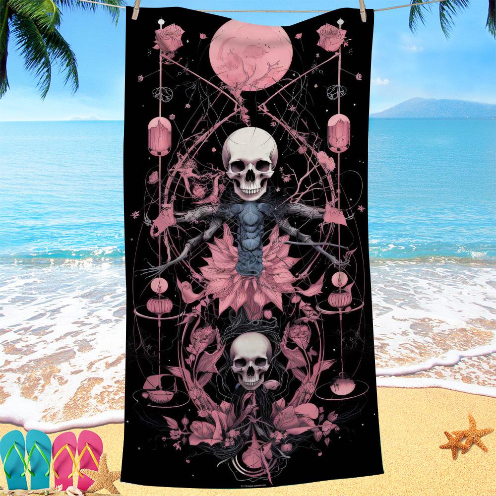 Pink Skull Collection digital-printed polyester Superfine fiber double-sided fleece Beach vacation bath towel, beach towel W30*H60(CM)
Pink Skull Collection digital-printed polyester Superfine fiber double-sided fleece Beach vacation bath towel, beach towel W30*H60(CM)