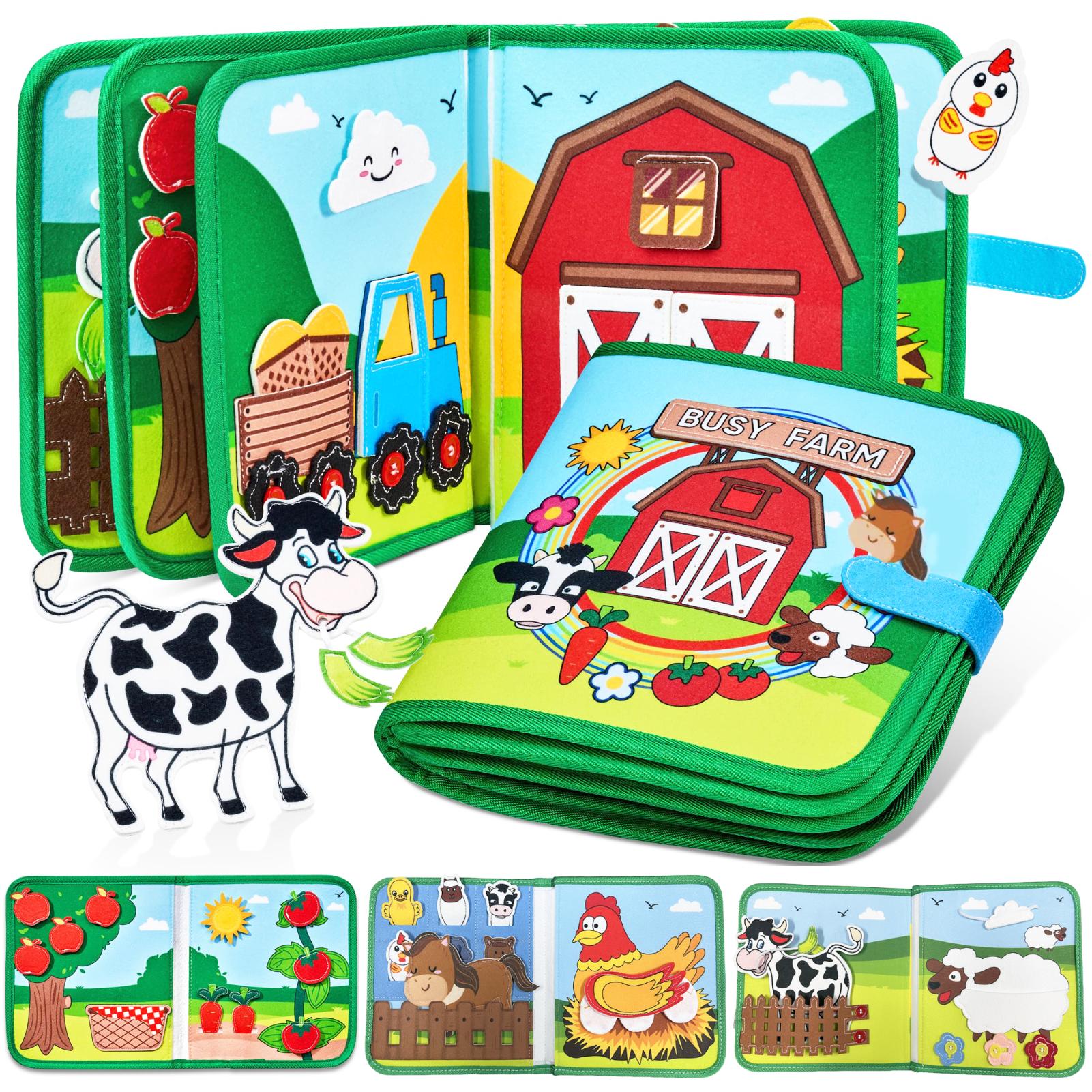 Montessori Busy Book Baby Early Education Book Farm Animal Scene Storytelling Activity Toy Fine Motor Quiet Book for Toddlers
Montessori Busy Book Baby Early Education Book Farm Animal Scene Storytelling Activity Toy Fine Motor Quiet Book for Toddlers