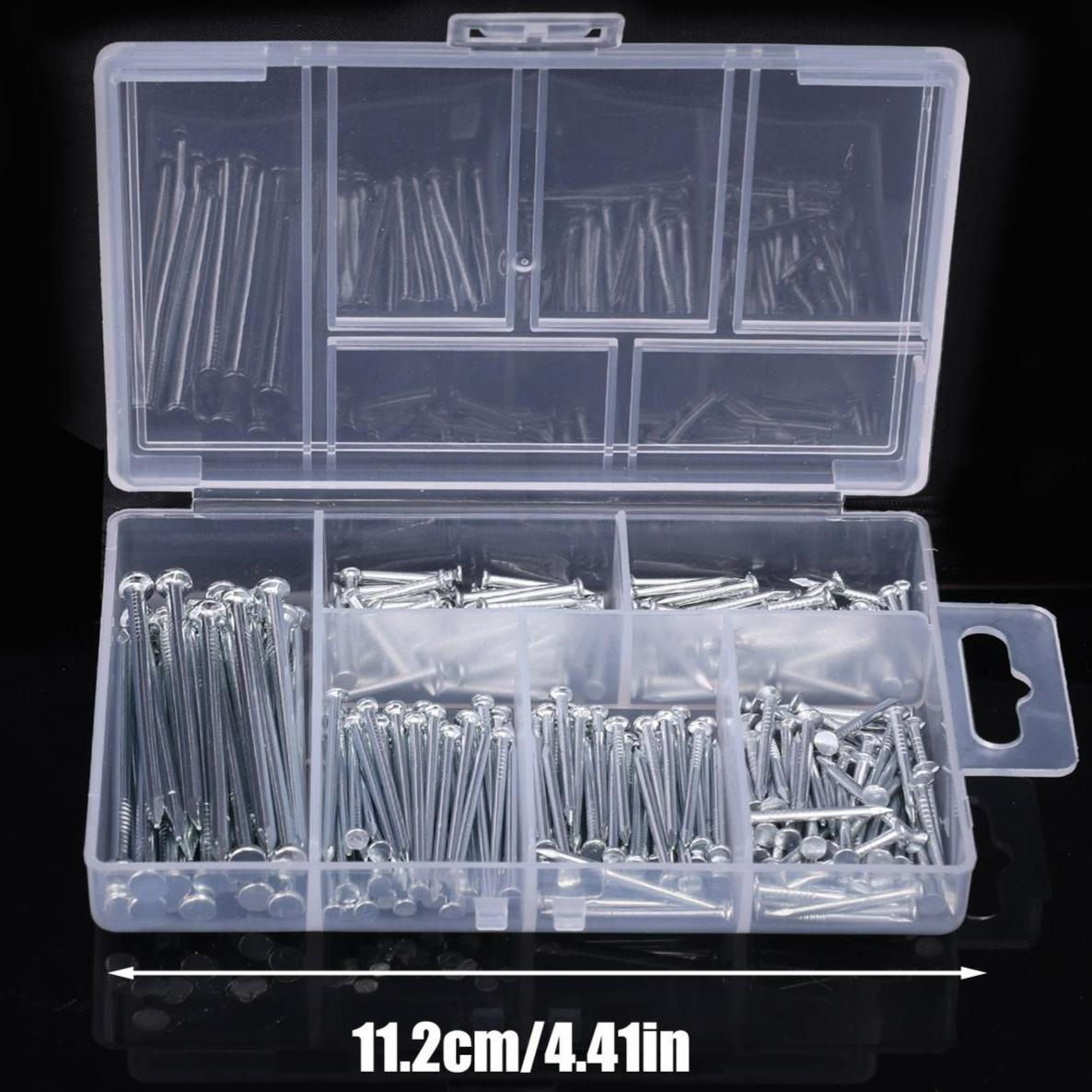 280Pcs Iron Nail Round Head Tack 16mm 20mm 25mm 30mm 50mm Silver Box Hinge Pushpin Flat-Head Nail Hardware Parts Accessories
280Pcs Iron Nail Round Head Tack 16mm 20mm 25mm 30mm 50mm Silver Box Hinge Pushpin Flat-Head Nail Hardware Parts Accessories