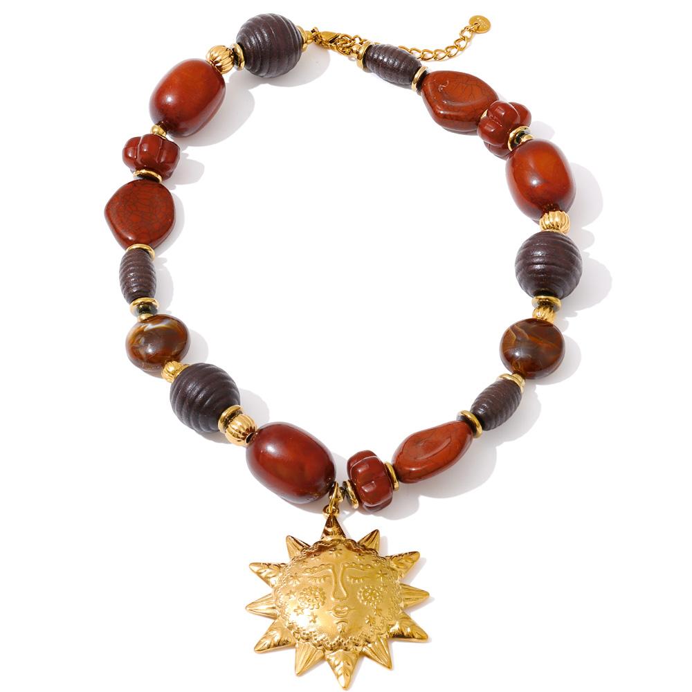 Yhpup Acrylic Wood Beads Chain Sun Pendant Necklace Waterproof Stainless Steel Handmade Distinctive Jewelry Waterproof Recommend
Yhpup Acrylic Wood Beads Chain Sun Pendant Necklace Waterproof Stainless Steel Handmade Distinctive Jewelry Waterproof Recommend
