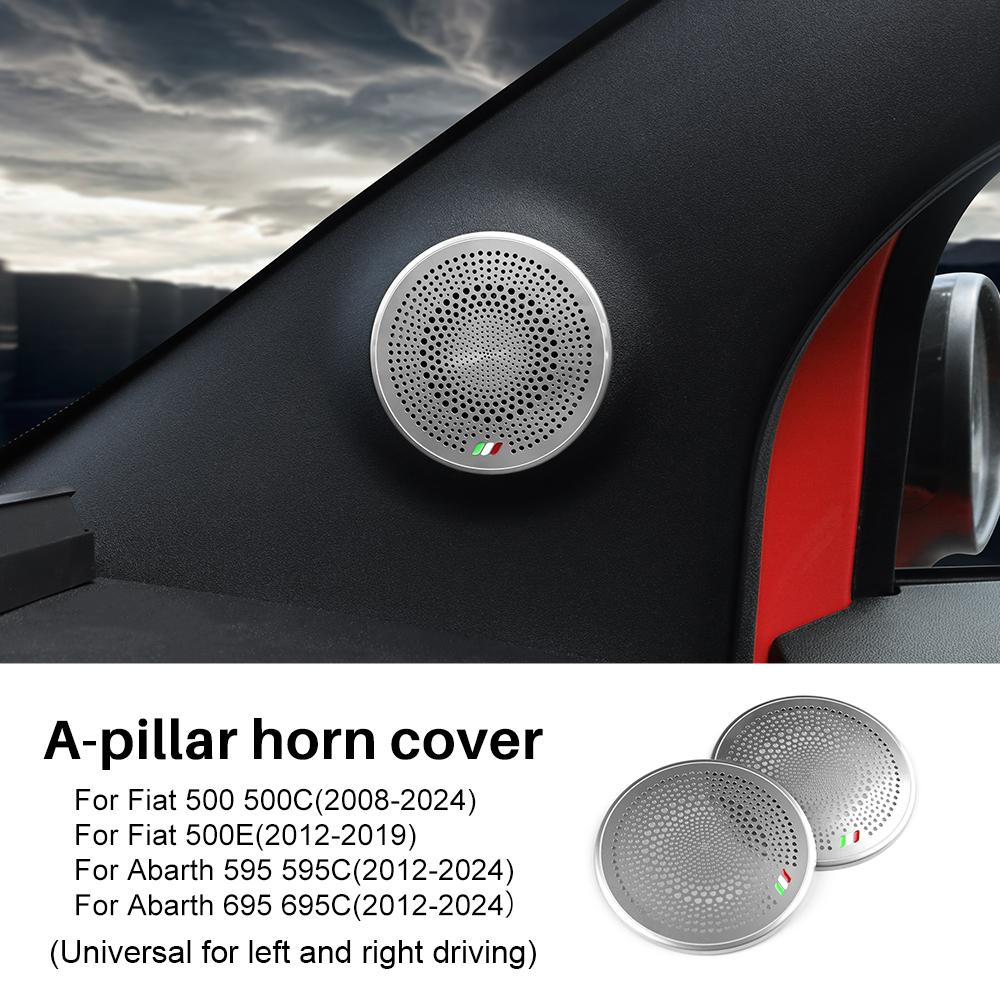 For Abarth 595 595C 695 695C 2012-2024 Fiat 500 500C 2008-24 500E 12-19 Car Stainless Steel Tricolor A-Pillar Audio Speaker Trim
For Abarth 595 595C 695 695C 2012-2024 Fiat 500 500C 2008-24 500E 12-19 Car Stainless Steel Tricolor A-Pillar Audio Speaker Trim
