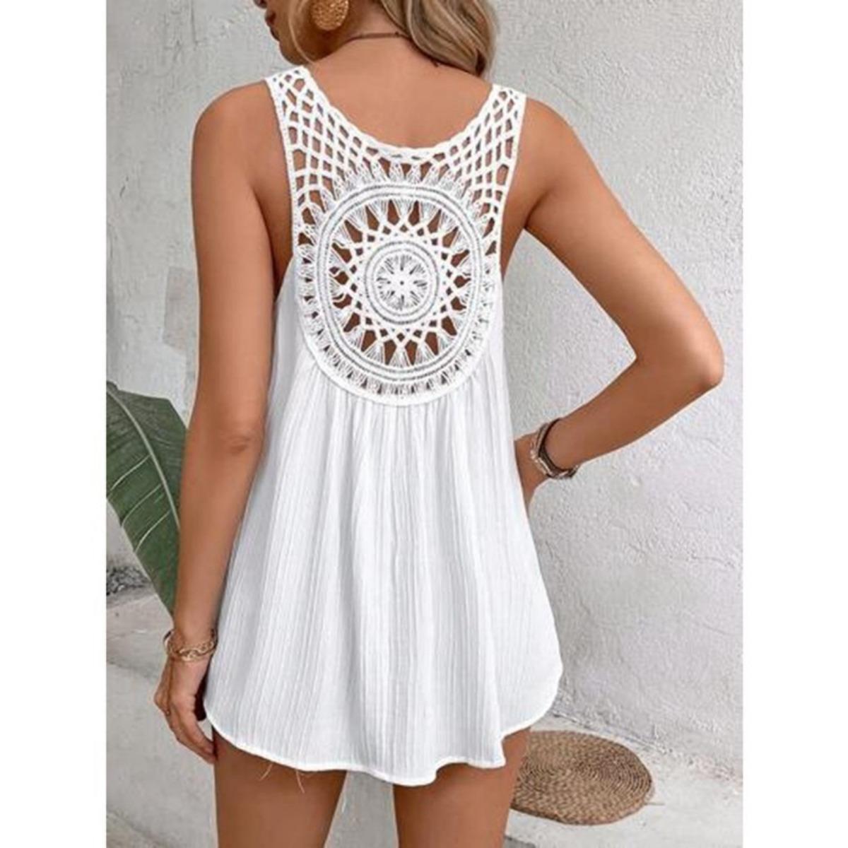 Summer New Women s V Neck Back Lace Hollow Out Loose Cami Top Casual Ladies Sleeveless Vest XXL
Summer New Women s V Neck Back Lace Hollow Out Loose Cami Top Casual Ladies Sleeveless Vest XXL