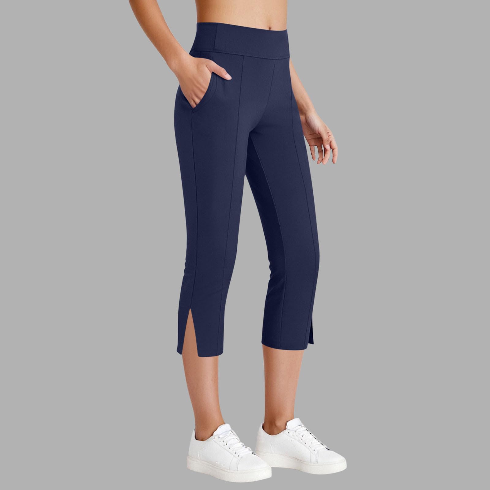 High Waist Capri Leggings for Women Yoga Pants with Side Slits and Pockets Stretchy Athletic Workout Tights M
High Waist Capri Leggings for Women Yoga Pants with Side Slits and Pockets Stretchy Athletic Workout Tights M