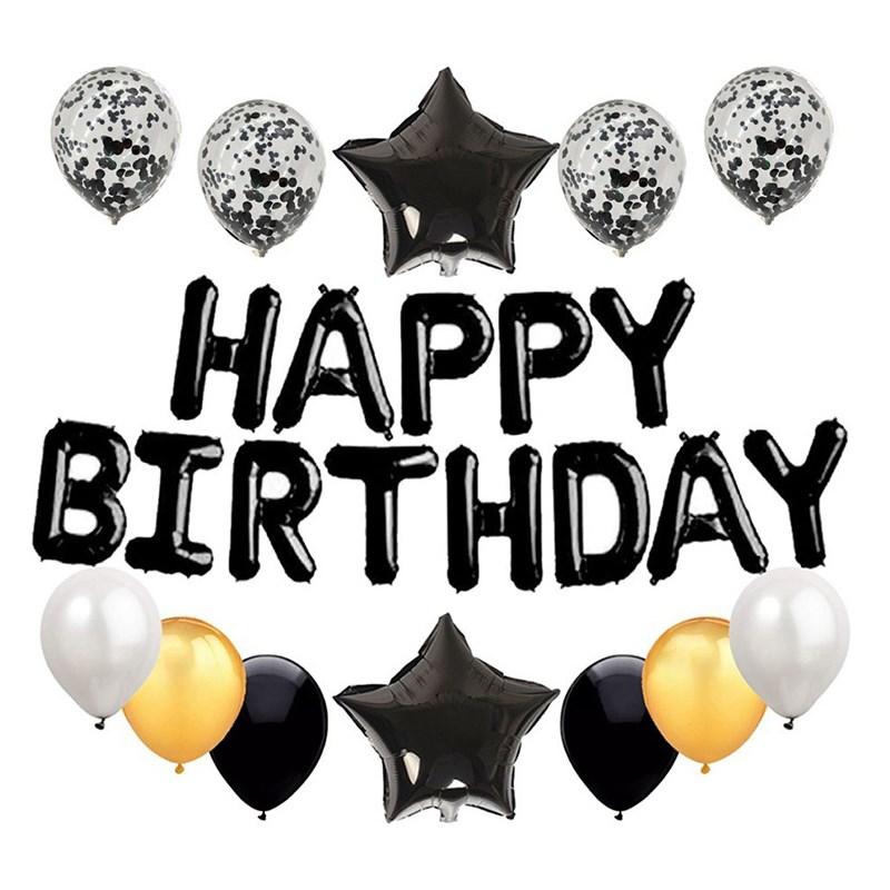 25Pcs/Set Happy Birthday Banner Balloons Foil Letters Balloons Banner for Birthday Party Decoration Black
25Pcs/Set Happy Birthday Banner Balloons Foil Letters Balloons Banner for Birthday Party Decoration Black