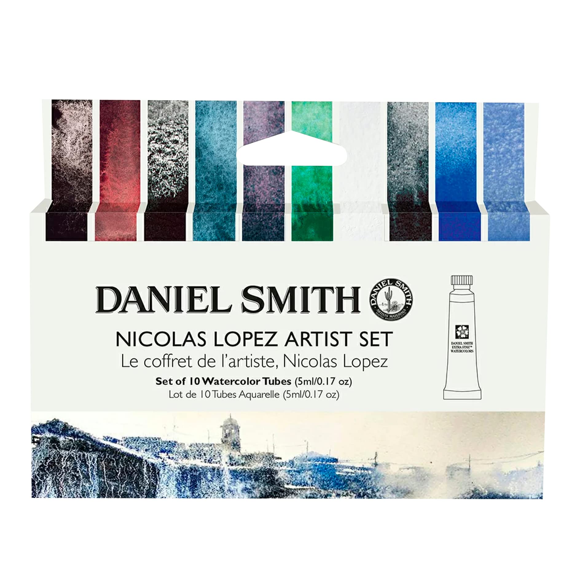 Daniel Smith Transparent Watercolors, Extra Fine, by Nicholas Lopez, Artist, 10-Color Set, 5m (No. 2), 285610443
Daniel Smith Transparent Watercolors, Extra Fine, by Nicholas Lopez, Artist, 10-Color Set, 5m (No. 2), 285610443
