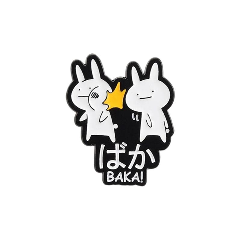 Funny Animal Baka Fool Rabbit Brooch Casual Outfit Lapel Pin Accessory For Casual Outfits And Gifts Sturdy Alloy 1
Funny Animal Baka Fool Rabbit Brooch Casual Outfit Lapel Pin Accessory For Casual Outfits And Gifts Sturdy Alloy 1