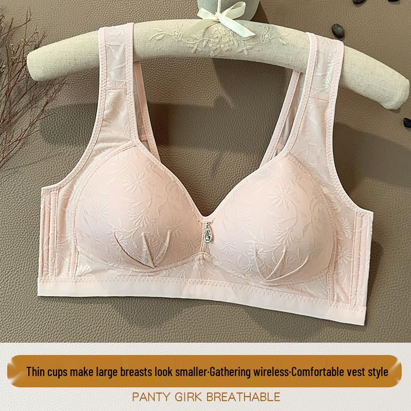 Plus Size Anti-Sagging Bra for Middle-Aged Women – No Underwire, Side Support, Minimizes Large Bust 42/95BC
Plus Size Anti-Sagging Bra for Middle-Aged Women – No Underwire, Side Support, Minimizes Large Bust 42/95BC