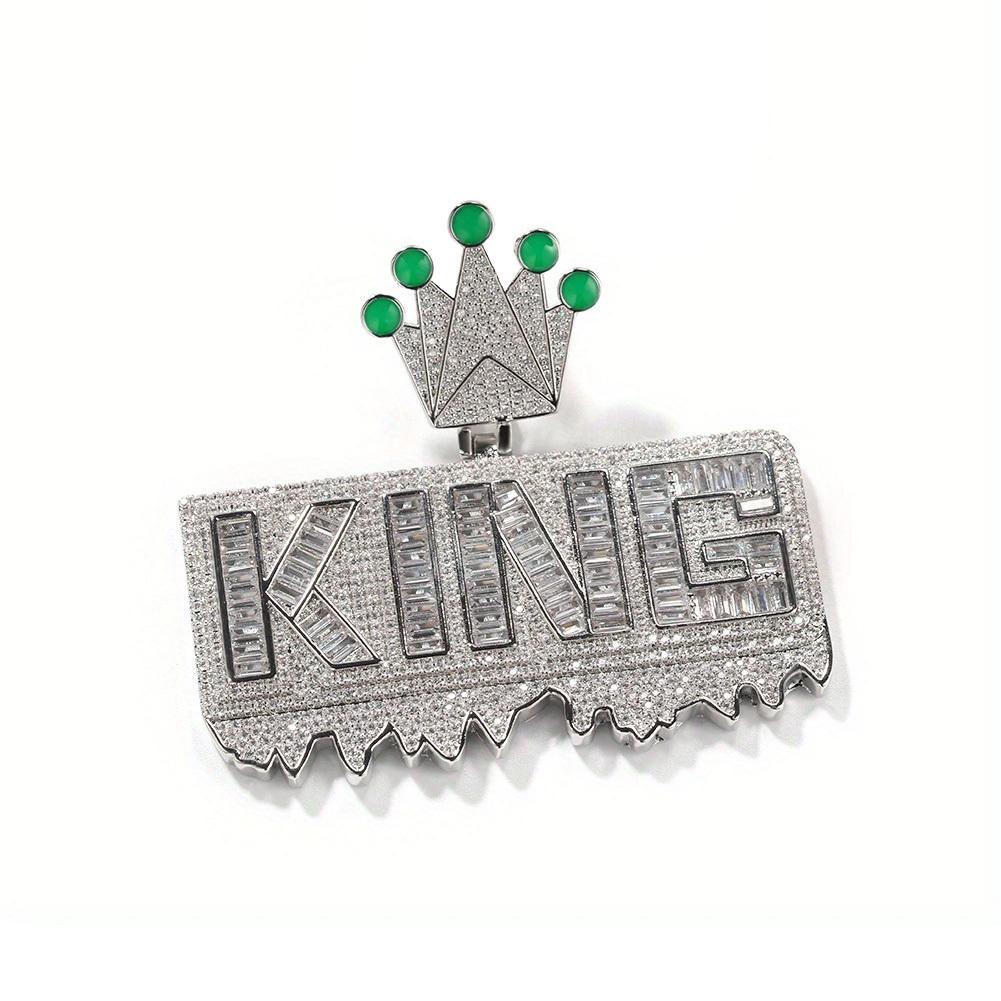 1 шт. Мужской модный кулон, светящаяся корона с буквой KING, медный позолоченный цирконий для мужчин и женщин, универсальный модный кулон в стиле хип-хоп, панк, подарок для 
1 шт. Мужской модный кулон, светящаяся корона с буквой KING, медный позолоченный цирконий для мужчин и женщин, универсальный модный кулон в стиле хип-хоп, панк, подарок для