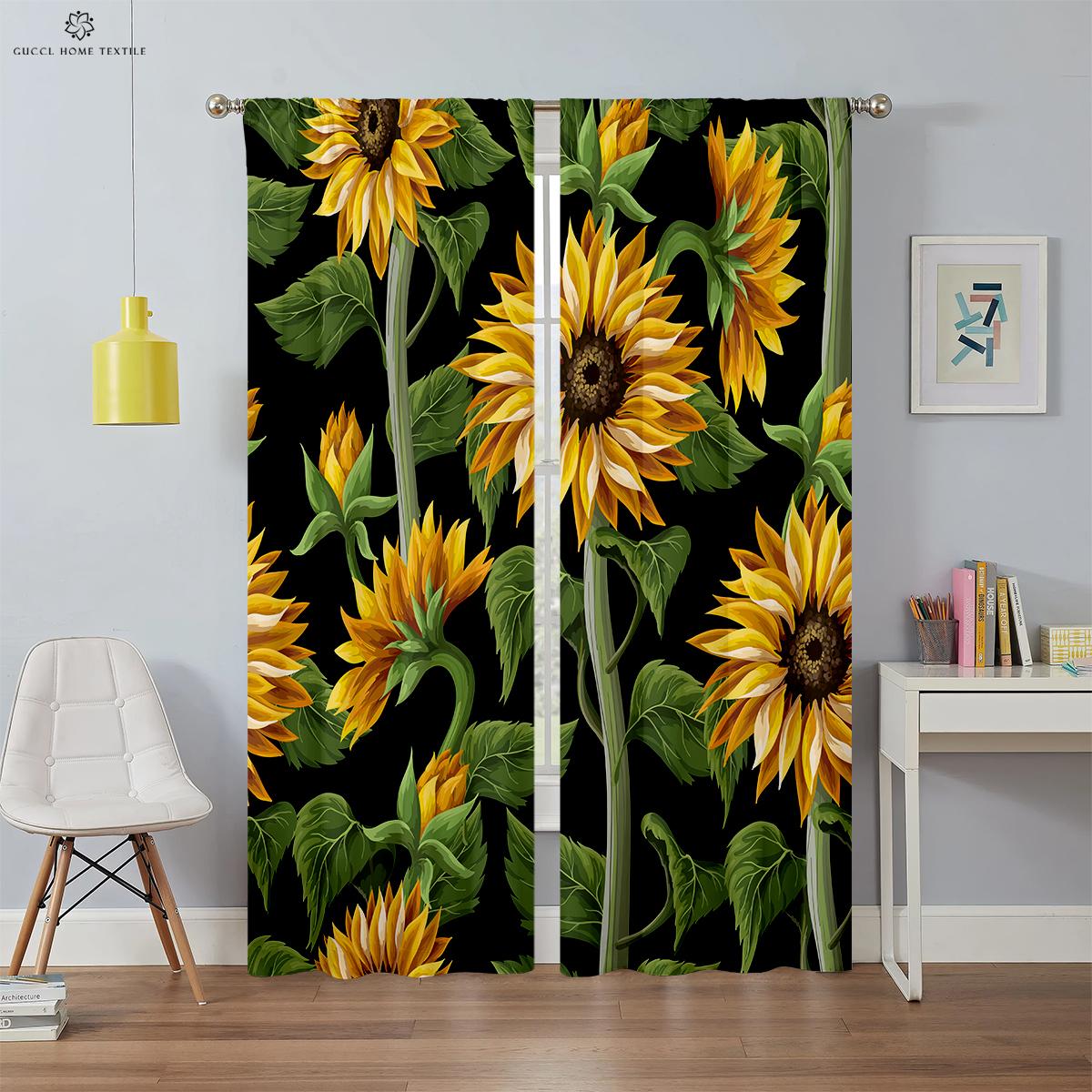 Pastoral Country Flower Sunflower Print Drapes, Decorative Curtains, Suitable for Bedroom, Living Room, Study Room, 2 Pieces W50xH130(CM)x2PCS&Rod pocket
Pastoral Country Flower Sunflower Print Drapes, Decorative Curtains, Suitable for Bedroom, Living Room, Study Room, 2 Pieces W50xH130(CM)x2PCS&Rod pocket