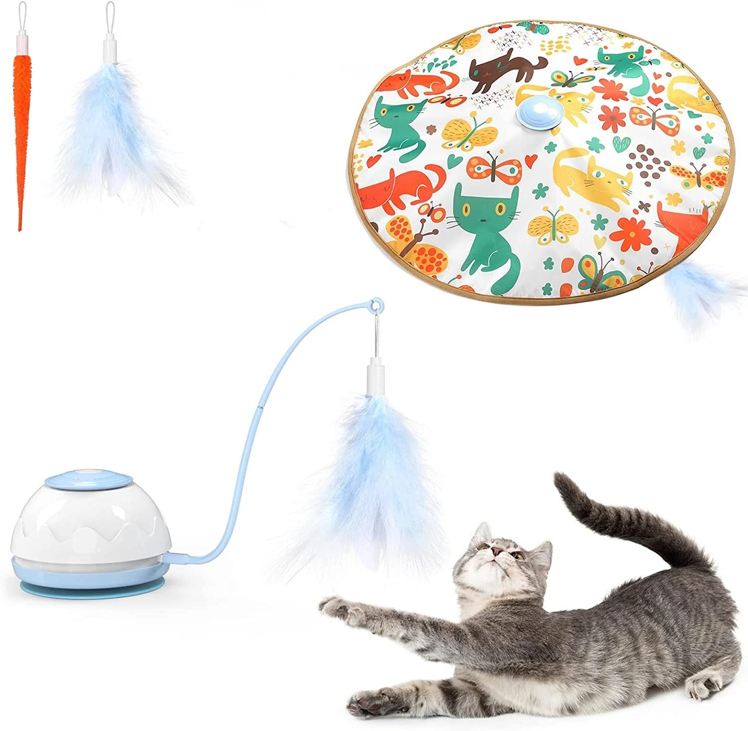ATUBAN Automatic Motion Cat Toys - 4 режими, інтерактивні моторизовані іграшки-палички, 3 пір я, електронні іграшки для домашніх тварин для домашніх котів небо синє кольору
ATUBAN Automatic Motion Cat Toys - 4 режими, інтерактивні моторизовані іграшки-палички, 3 пір я, електронні іграшки для домашніх тварин для домашніх котів небо синє кольору