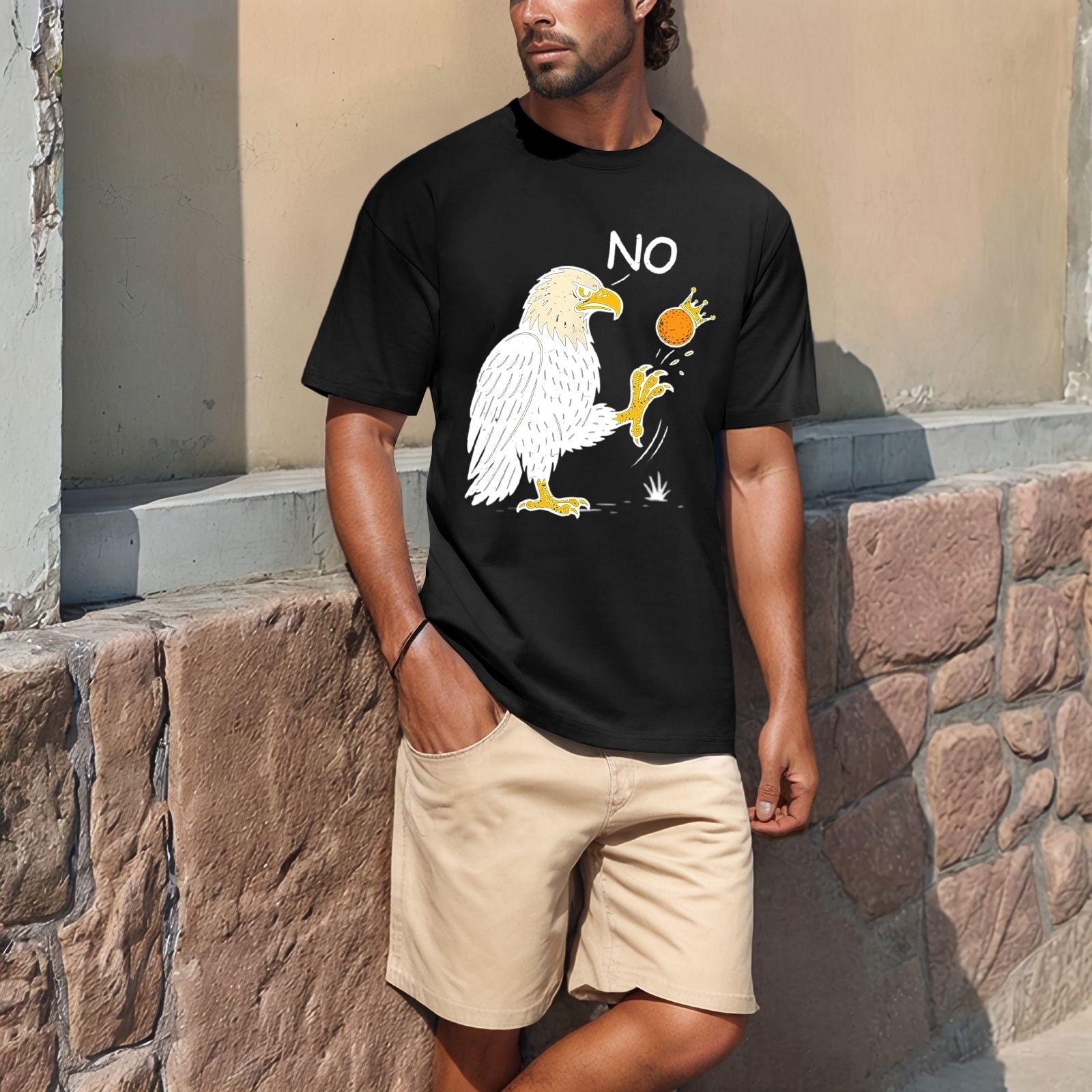 Летняя мужская популярная футболка с круглым вырезом и коротким рукавом с принтом L чёрный
Летняя мужская популярная футболка с круглым вырезом и коротким рукавом с принтом L чёрный