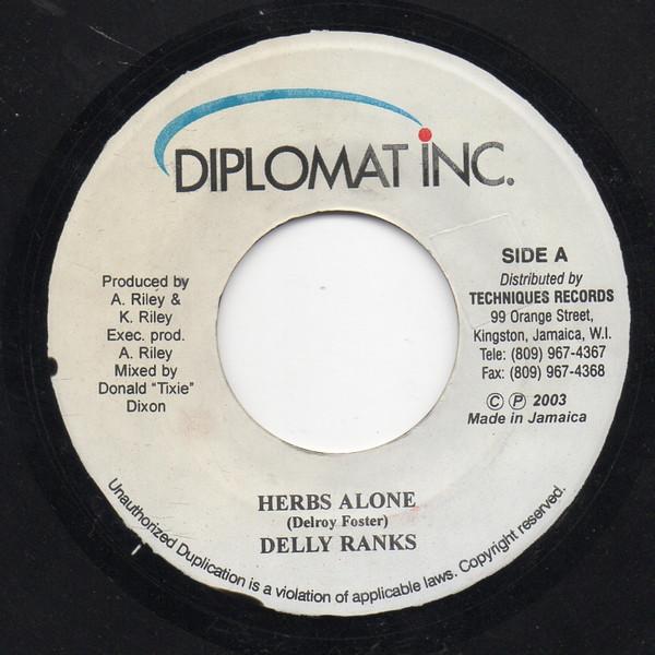 7inch Record DELLY RANKS - Herbs Alone NONE Diplomat Inc. 2003 Jamaica Reggae, Ska & Dub Used
7inch Record DELLY RANKS - Herbs Alone NONE Diplomat Inc. 2003 Jamaica Reggae, Ska & Dub Used
