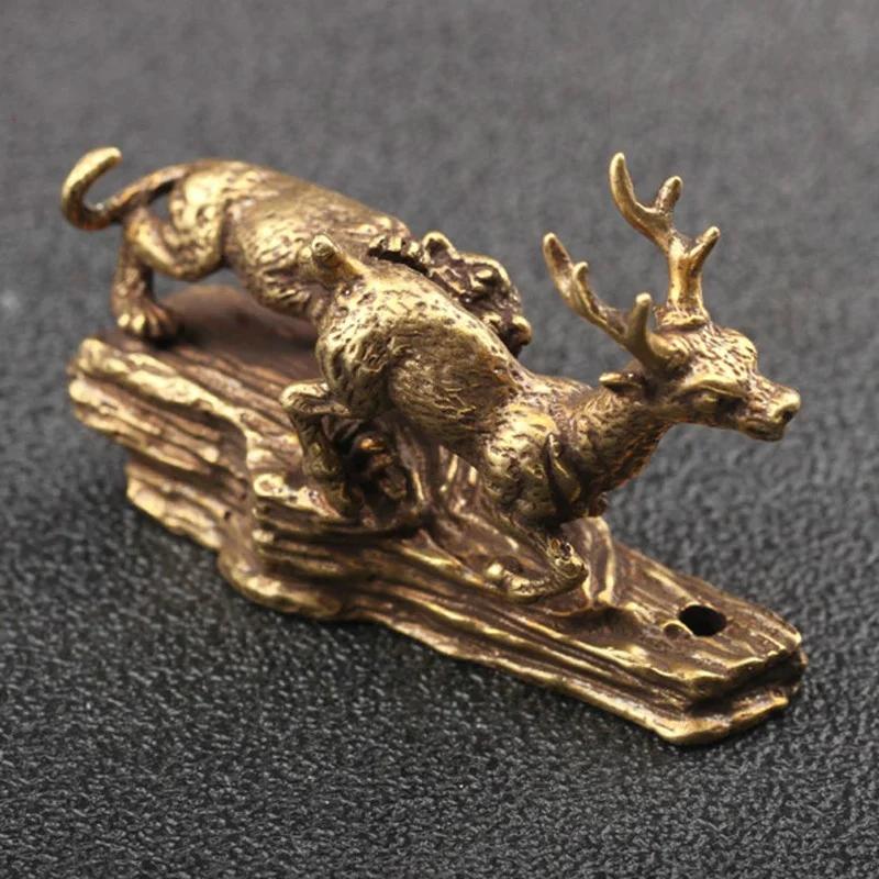 Tiger King Catching Deer Dragon and Dinosaur Statue Small Ornament Antique Bronze Animal Miniature Home Desk Decorations Craft Dinosaur
Tiger King Catching Deer Dragon and Dinosaur Statue Small Ornament Antique Bronze Animal Miniature Home Desk Decorations Craft Dinosaur