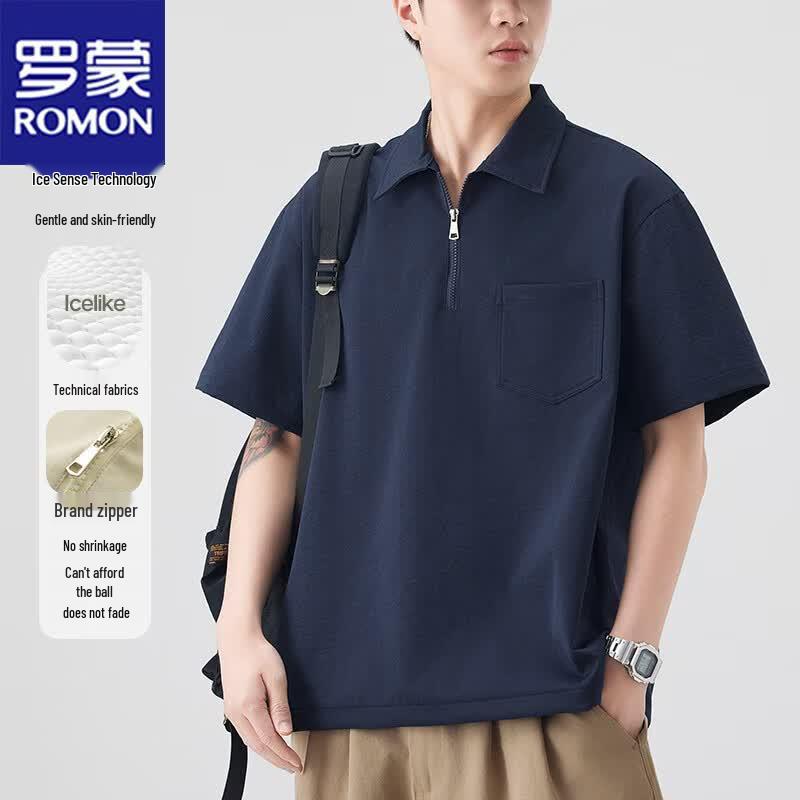 ROMON Men s Ice-Feel Breathable Short-Sleeve Polo Shirt L
ROMON Men s Ice-Feel Breathable Short-Sleeve Polo Shirt L