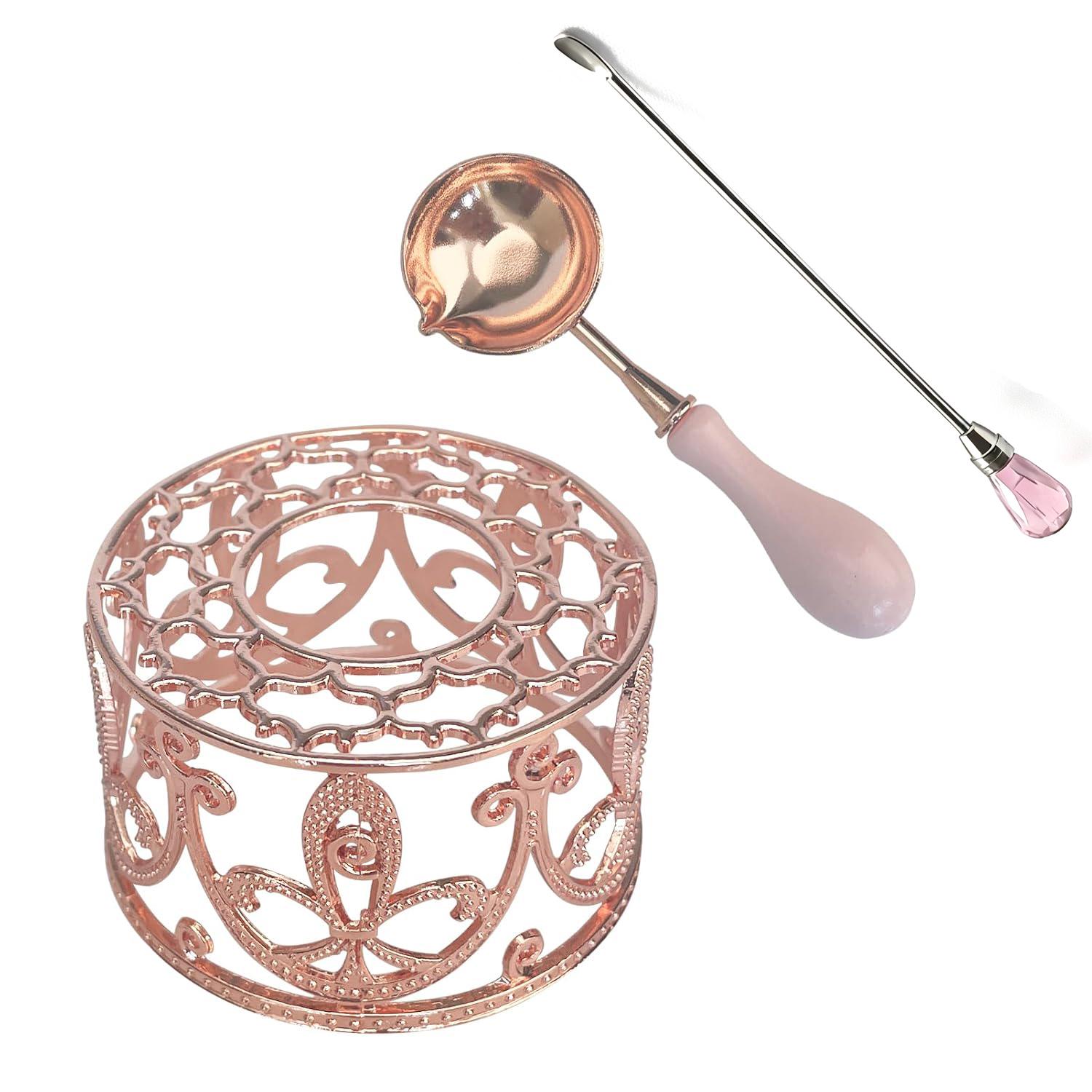 3pcs/set Metal Wax Seal Warmer Set, Included Rose Gold Bird s Nest Stove with Spoon and Stirring Stick, for Wedding Wax Envelope
3pcs/set Metal Wax Seal Warmer Set, Included Rose Gold Bird s Nest Stove with Spoon and Stirring Stick, for Wedding Wax Envelope