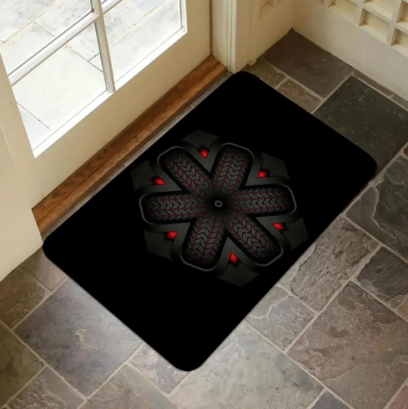 Car Hubcap Tire Pattern Doormat Carpet Rug Home Decoration Black Red Design Auto Style Non-Slip Entryway Floor Mat 40cm x 60cm
Car Hubcap Tire Pattern Doormat Carpet Rug Home Decoration Black Red Design Auto Style Non-Slip Entryway Floor Mat 40cm x 60cm