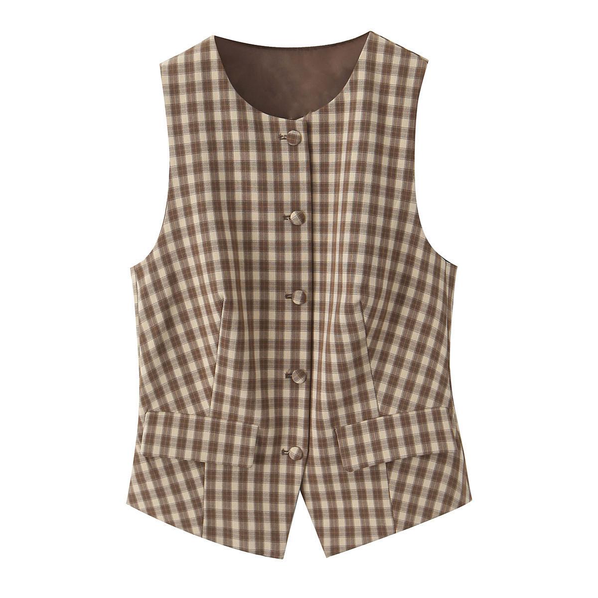 2025 Spring Women s Plaid Slim Fit Vest - Versatile & Stylish Extra Small темно-коричневого кольору
2025 Spring Women s Plaid Slim Fit Vest - Versatile & Stylish Extra Small темно-коричневого кольору
