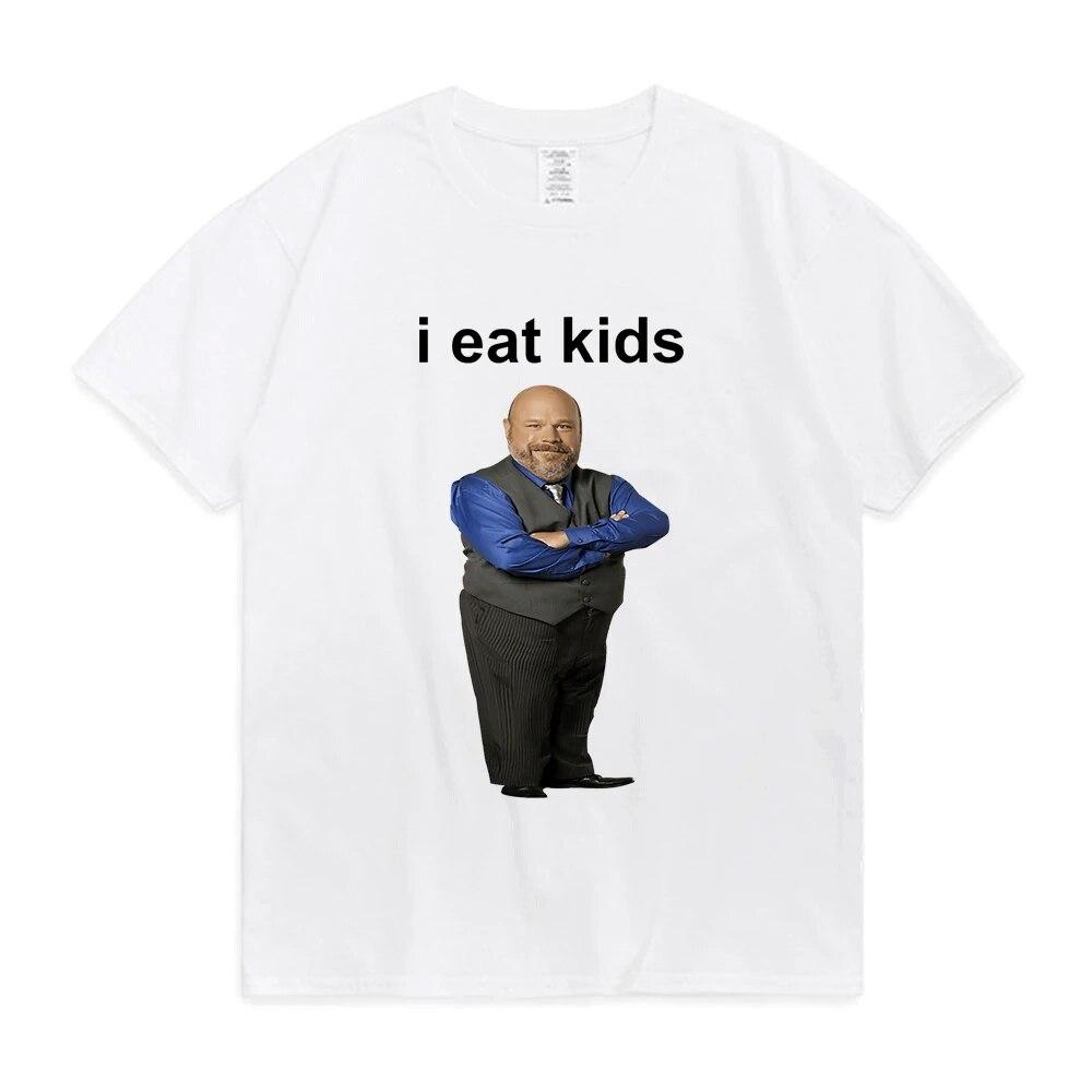 Забавная футболка Bertram Eats Kids I Eat Kids, футболки с короткими рукавами из чистого хлопка для мальчиков и девочек, повседневная свободная уличная футболка в стиле Харадзюку
Забавная футболка Bertram Eats Kids I Eat Kids, футболки с короткими рукавами из чистого хлопка для мальчиков и девочек, повседневная свободная уличная футболка в стиле Харадзюку
