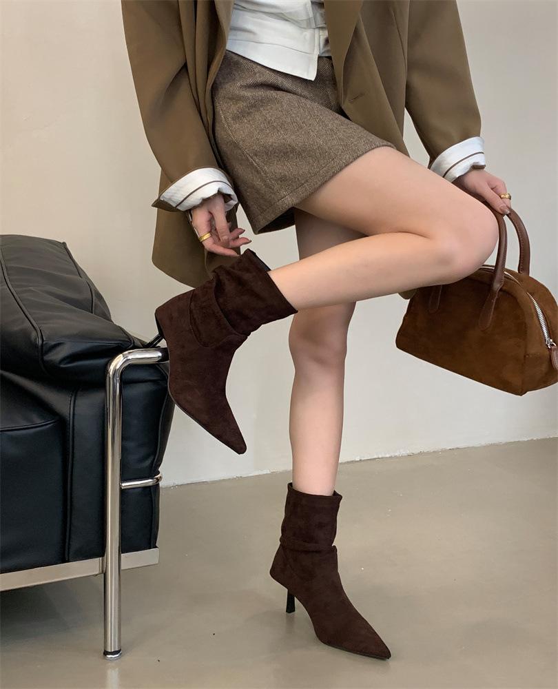 Korean version of denim spring and autumn single boots pointed pile fashion boots thin heels short boots women s fashion versatile medium tube t 39 светло-коричневого
Korean version of denim spring and autumn single boots pointed pile fashion boots thin heels short boots women s fashion versatile medium tube t 39 светло-коричневого