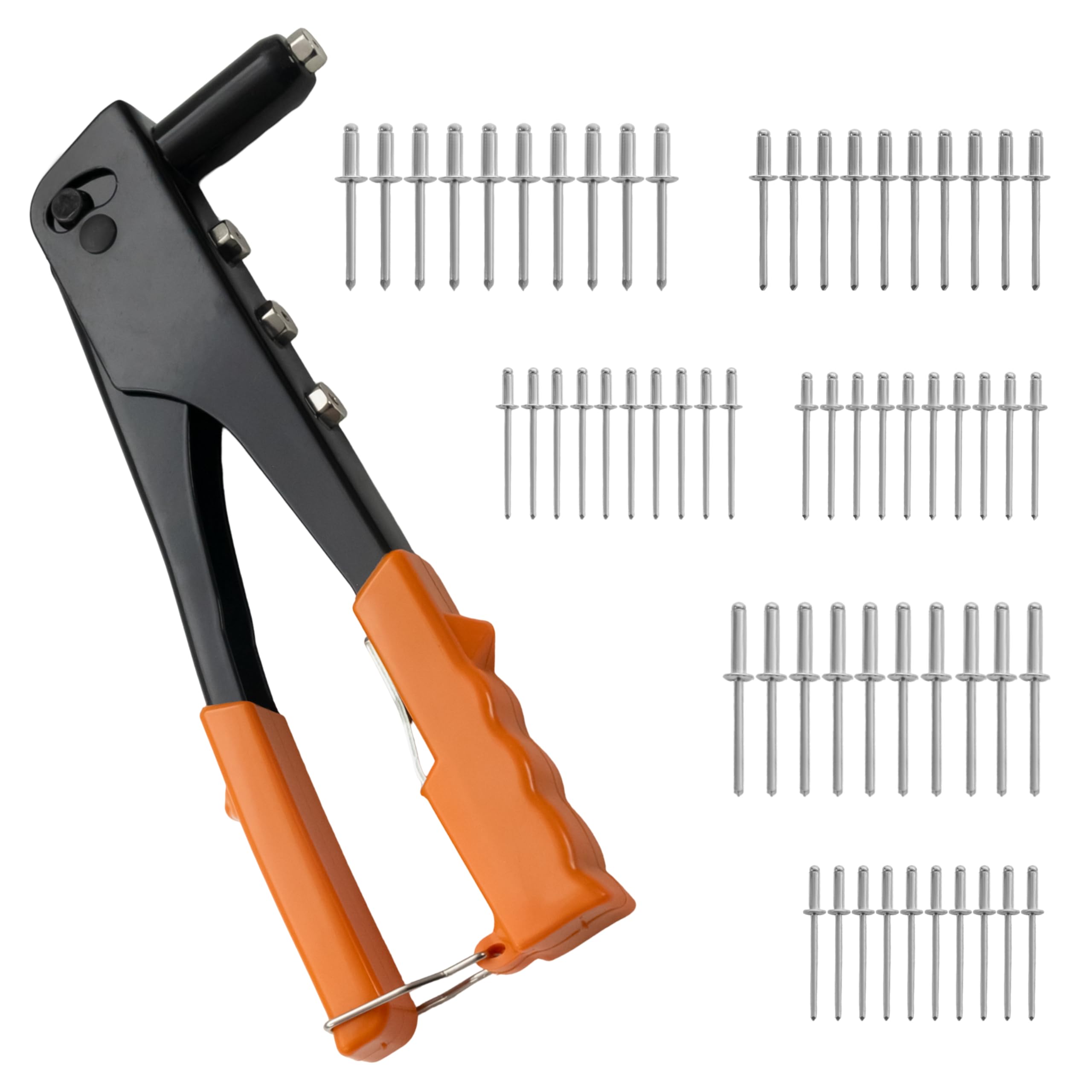 STEELMIGHT Ручной заклепочник и включает 120 заклепок для крепления и ремонта смоляных листов, водосточных желобов и автомобильных работ, набор, 2,4 мм, 3,2 мм, 4,0 мм, 4,8 мм,
STEELMIGHT Ручной заклепочник и включает 120 заклепок для крепления и ремонта смоляных листов, водосточных желобов и автомобильных работ, набор, 2,4 мм, 3,2 мм, 4,0 мм, 4,8 мм,