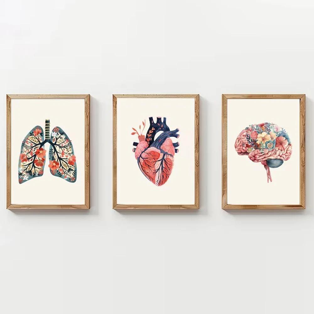 Human Anatomy Floral Heart Brain Lungs Medical Education Poster Canvas Painting Wall Pictures Home Dorm Decor 21cm×30cm NoFrame
Human Anatomy Floral Heart Brain Lungs Medical Education Poster Canvas Painting Wall Pictures Home Dorm Decor 21cm×30cm NoFrame