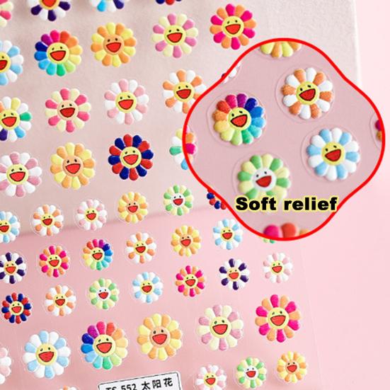Sunflower Vivid Shape Stickers Nail Images High Adhesion Sun 3D Back Glue Nail Art Stickers for Manicure
Sunflower Vivid Shape Stickers Nail Images High Adhesion Sun 3D Back Glue Nail Art Stickers for Manicure