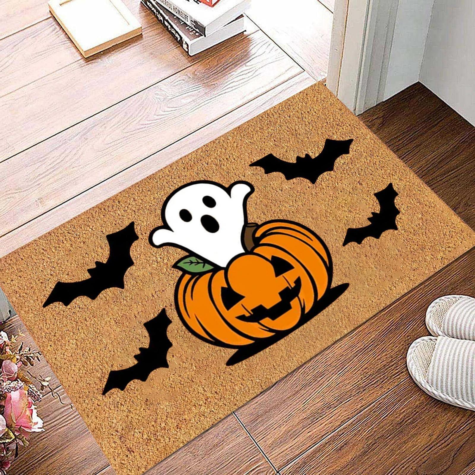 Halloween Theme Door Mat With Ghost Pumpkin Bat Skeleton Patterns Soft Decorative Entryway Rug For Spooky Season Decor 40x60cm
Halloween Theme Door Mat With Ghost Pumpkin Bat Skeleton Patterns Soft Decorative Entryway Rug For Spooky Season Decor 40x60cm
