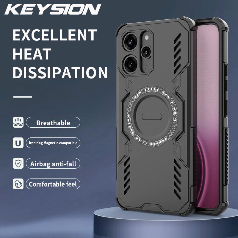 KEYSION Hollow Heat Dissipation Case for Redmi 12 4G Silicone+PC Magnetic Cooling Shockproof Phone Cover for Xiaomi Redmi 12 5G for Redmi 12 чорний
KEYSION Hollow Heat Dissipation Case for Redmi 12 4G Silicone+PC Magnetic Cooling Shockproof Phone Cover for Xiaomi Redmi 12 5G for Redmi 12 чорний