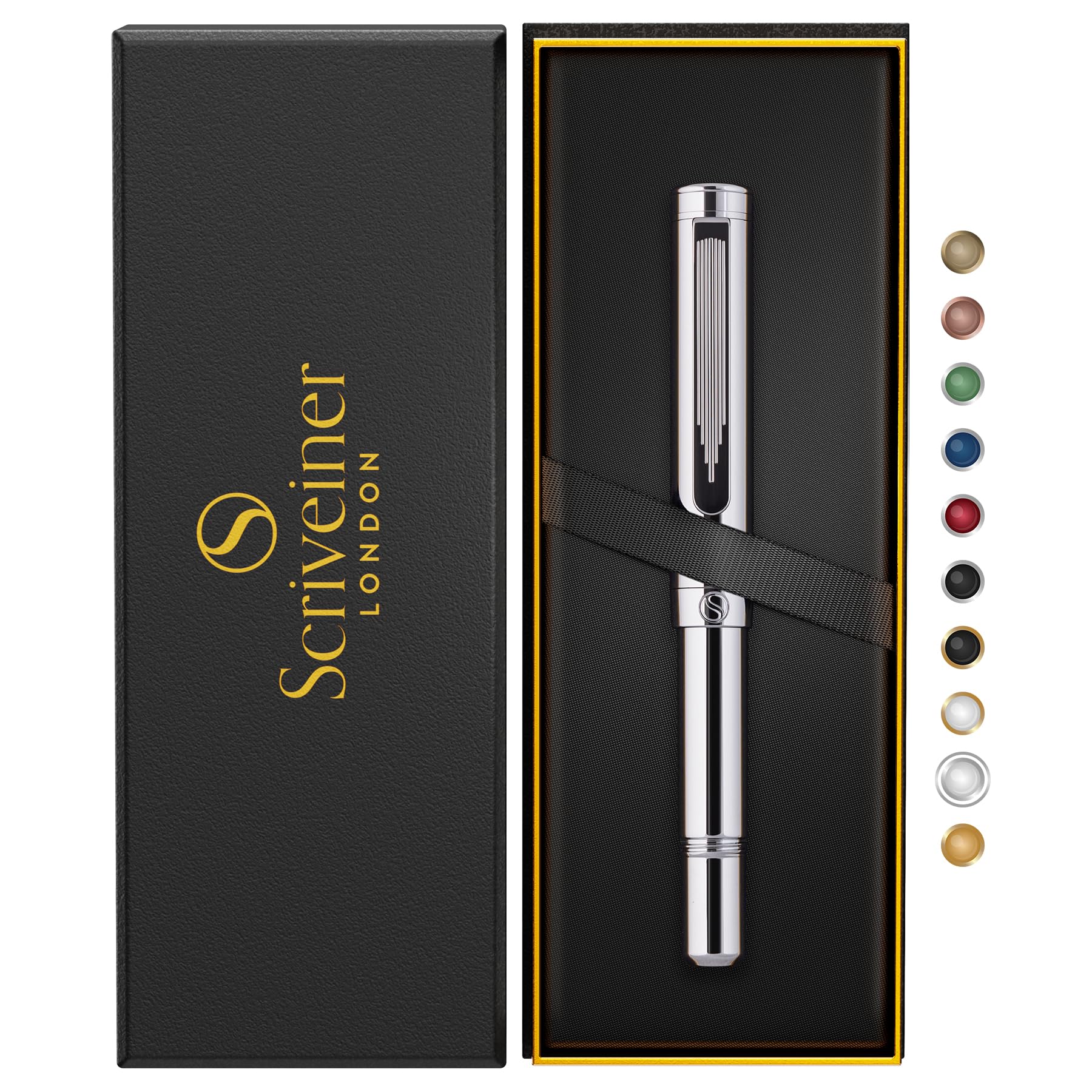 Scriveiner Silver Chrome Ballpoint EDC Luxury Gorgeous and Chrome Comfortable Writing Perfect Gift for Men and German Schmidt Stylish Office Designer
Scriveiner Silver Chrome Ballpoint EDC Luxury Gorgeous and Chrome Comfortable Writing Perfect Gift for Men and German Schmidt Stylish Office Designer
