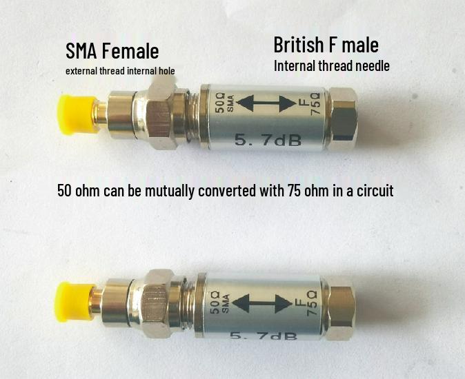 New 50-75 Ohm SMA-F to BNC RF Impedance Converter
New 50-75 Ohm SMA-F to BNC RF Impedance Converter