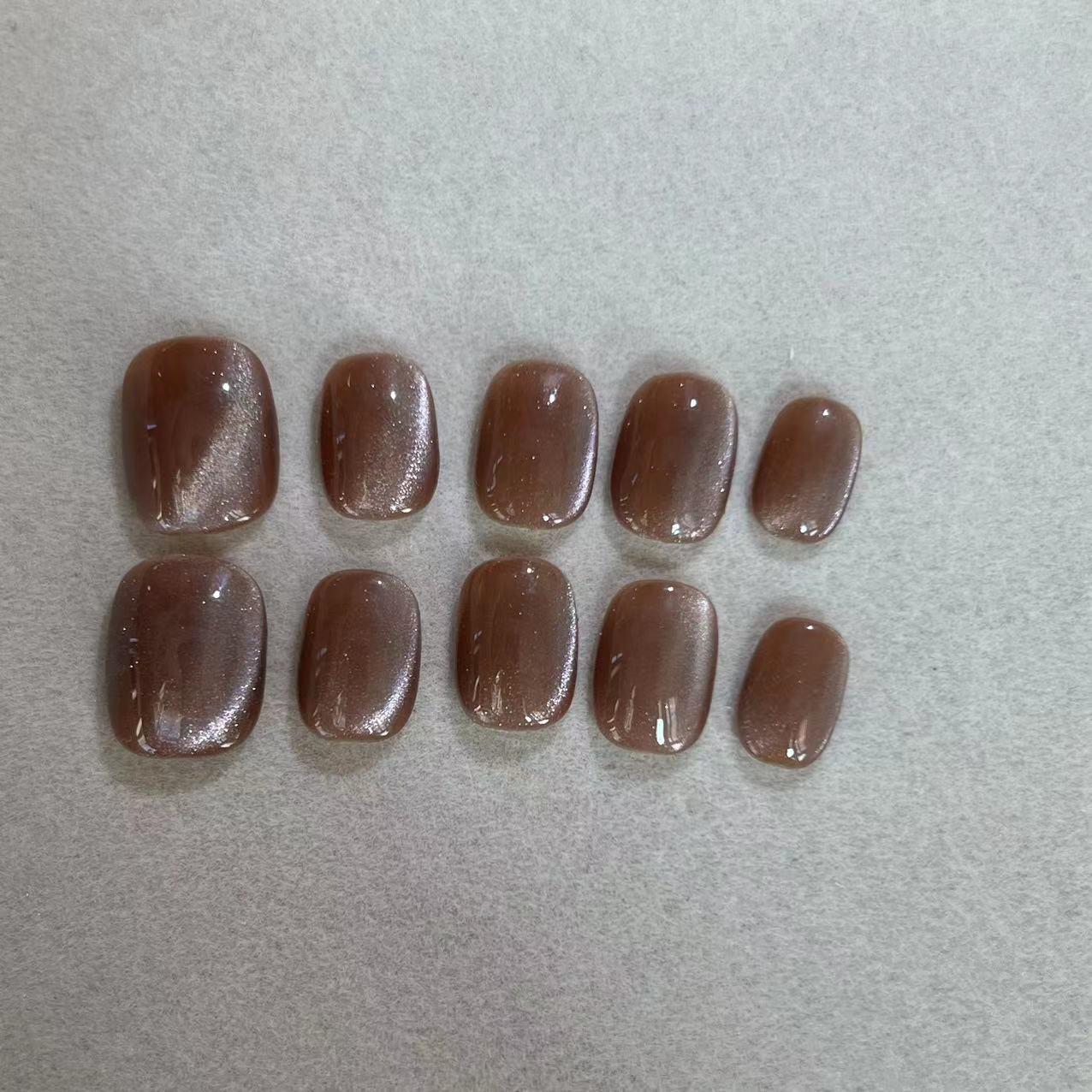 Ручная работа Осень/Зима Кошачий глаз Янтарно-кофейный Магнитные ногти
Ручная работа Осень/Зима Кошачий глаз Янтарно-кофейный Магнитные ногти