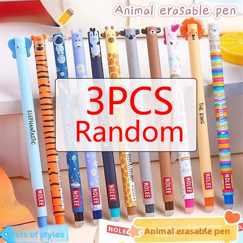 Cute Animal Erasable Pen 0.7mm Blue Ink Friction Erase Gel Pen Ballpoint Pen Stationery Writing Error Erasable for School Office Blue
Cute Animal Erasable Pen 0.7mm Blue Ink Friction Erase Gel Pen Ballpoint Pen Stationery Writing Error Erasable for School Office Blue