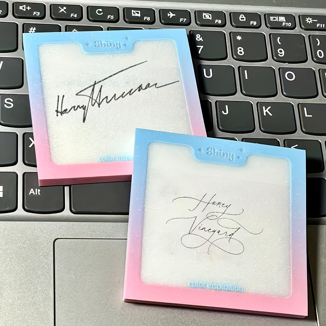 100pcs Transparent Frosted Sticky Notes |Waterproof Writable Memo Pads,Removably Adhesive for Planners/Study Office Scrapbooking
100pcs Transparent Frosted Sticky Notes |Waterproof Writable Memo Pads,Removably Adhesive for Planners/Study Office Scrapbooking