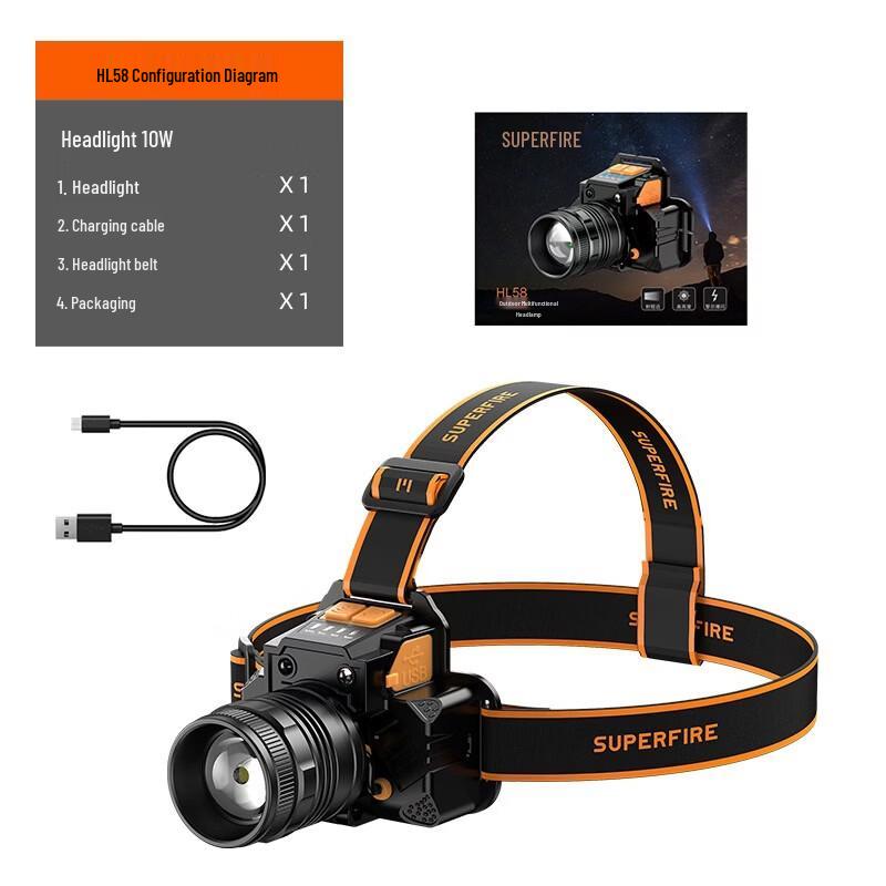 SupFire HL58 Rechargeable LED Headlamp
SupFire HL58 Rechargeable LED Headlamp