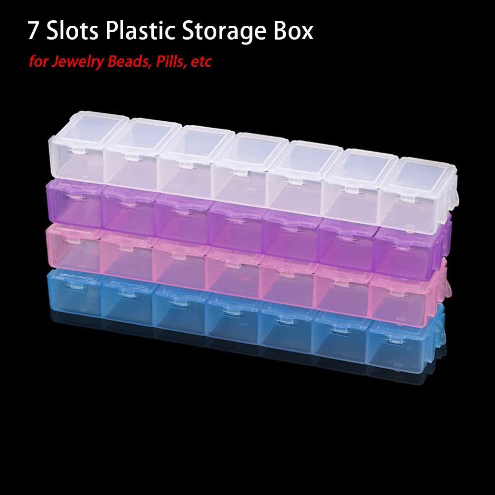 1Pcs 7 Slots Plastic Storage Box Display Container for DIY Jewelry Beads Pills Screw Fishing Gear blue
1Pcs 7 Slots Plastic Storage Box Display Container for DIY Jewelry Beads Pills Screw Fishing Gear blue