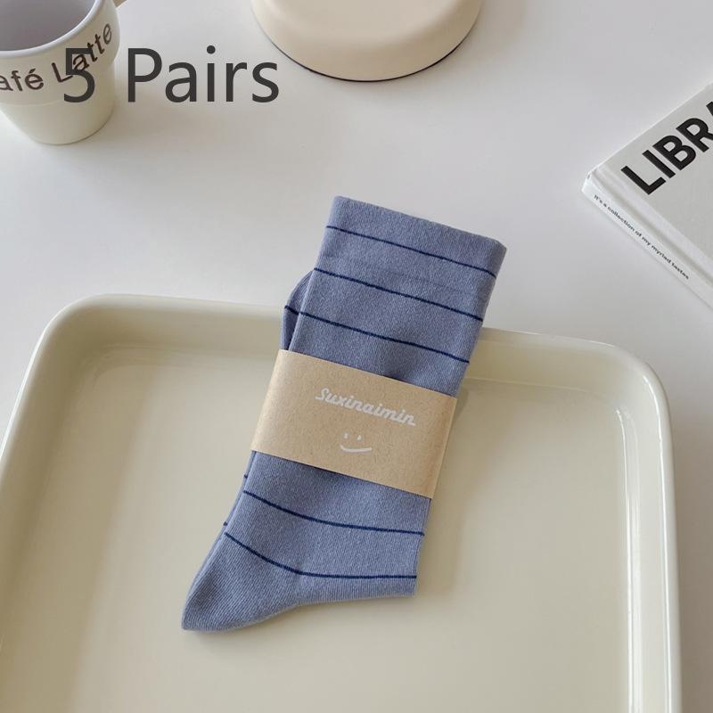 5 пар женских осенне-зимних простых полосатых влагоотводящих носков 5 Pairs синий
5 пар женских осенне-зимних простых полосатых влагоотводящих носков 5 Pairs синий