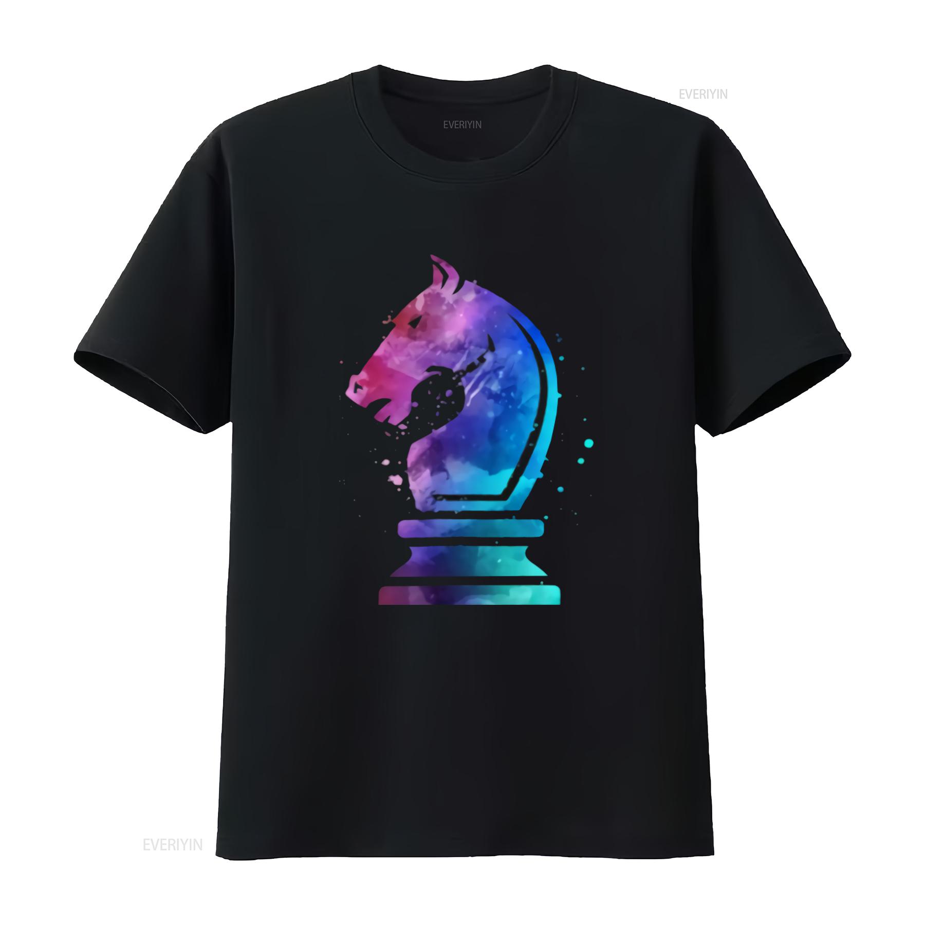 Watercolor Chess Knight T Shirt for Players Unique Art Print Comfortable Fabric Perfect vintage Washed Slightly 4XL
Watercolor Chess Knight T Shirt for Players Unique Art Print Comfortable Fabric Perfect vintage Washed Slightly 4XL
