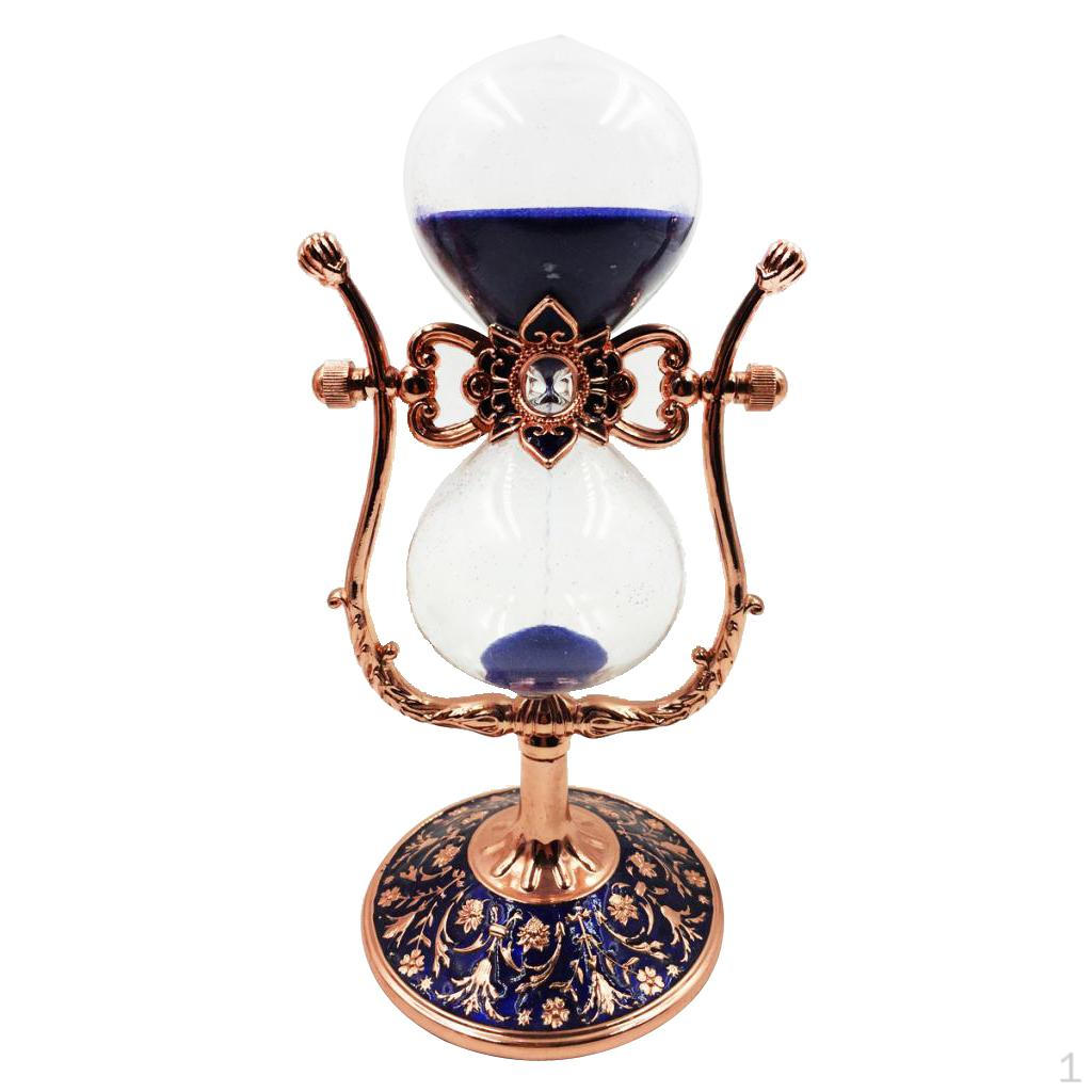 15/30/ Rotating Hourglass Sandglass shelf of table Ornament 15 Mins - Gold Blue
15/30/ Rotating Hourglass Sandglass shelf of table Ornament 15 Mins - Gold Blue