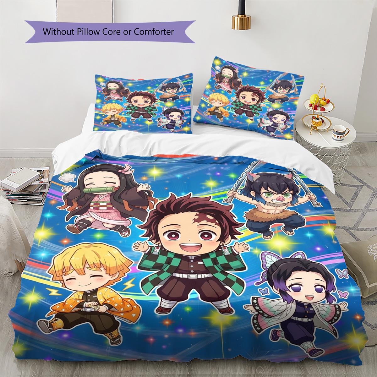Demon Slayer Tanjiro Pattern Bedding Quilt Set Quilt Cover Pillowcase Home Decoration Birthday Gift (1 * duvet cover + 2 * pillowcase, without core) 135x200cm
Demon Slayer Tanjiro Pattern Bedding Quilt Set Quilt Cover Pillowcase Home Decoration Birthday Gift (1 * duvet cover + 2 * pillowcase, without core) 135x200cm