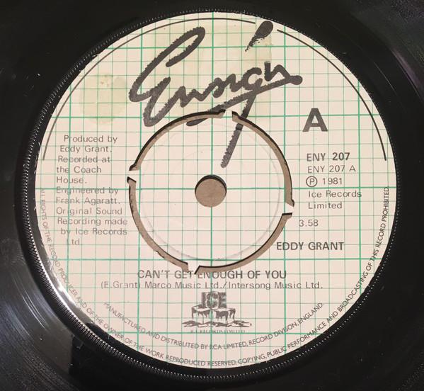 7inch Record EDDY GRANT Cant Get Enough Of You ENY207 Ensign 1981 UK Dance Electronica Used
7inch Record EDDY GRANT Cant Get Enough Of You ENY207 Ensign 1981 UK Dance Electronica Used