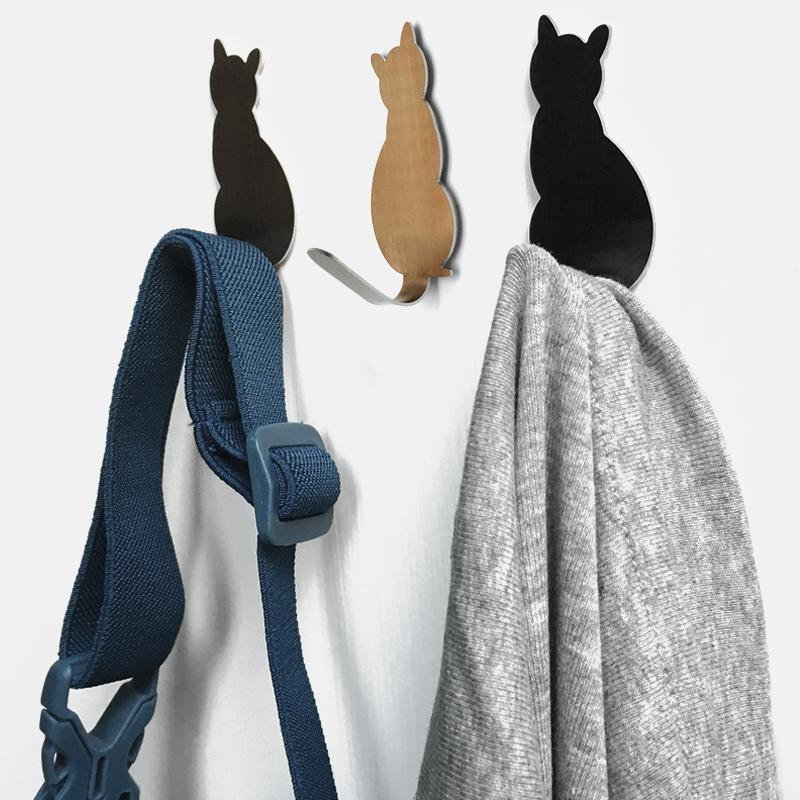 2Pcs Bathroom Storage Holder Cat Pattern Stainless Steel Kitchen Hanger Self-adhesive Hooks Towel Racks Door Clothes Wall Hanger Black
2Pcs Bathroom Storage Holder Cat Pattern Stainless Steel Kitchen Hanger Self-adhesive Hooks Towel Racks Door Clothes Wall Hanger Black