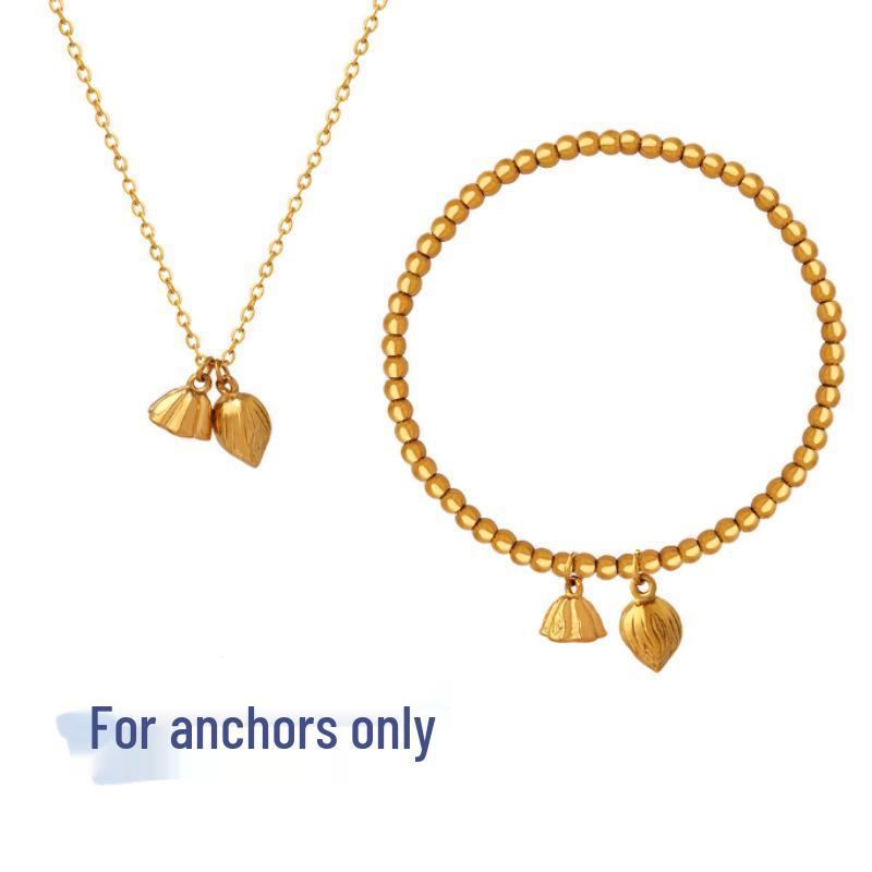 Shajin Women s Bracelet: Two Lives of Love Lotus Design, 18K Gold-Plated Stainless Steel Alloy, DIY Beaded with Lotus Seedpod Charm.
Shajin Women s Bracelet: Two Lives of Love Lotus Design, 18K Gold-Plated Stainless Steel Alloy, DIY Beaded with Lotus Seedpod Charm.