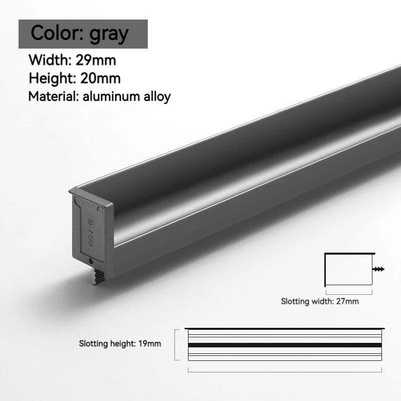 Light Luxury Embedded Hidden Drawer Handle Wardrobe Door Slotted Embedded Invisible Handle Cabinet Aluminum Alloy Long Handle 100MM сірий
Light Luxury Embedded Hidden Drawer Handle Wardrobe Door Slotted Embedded Invisible Handle Cabinet Aluminum Alloy Long Handle 100MM сірий