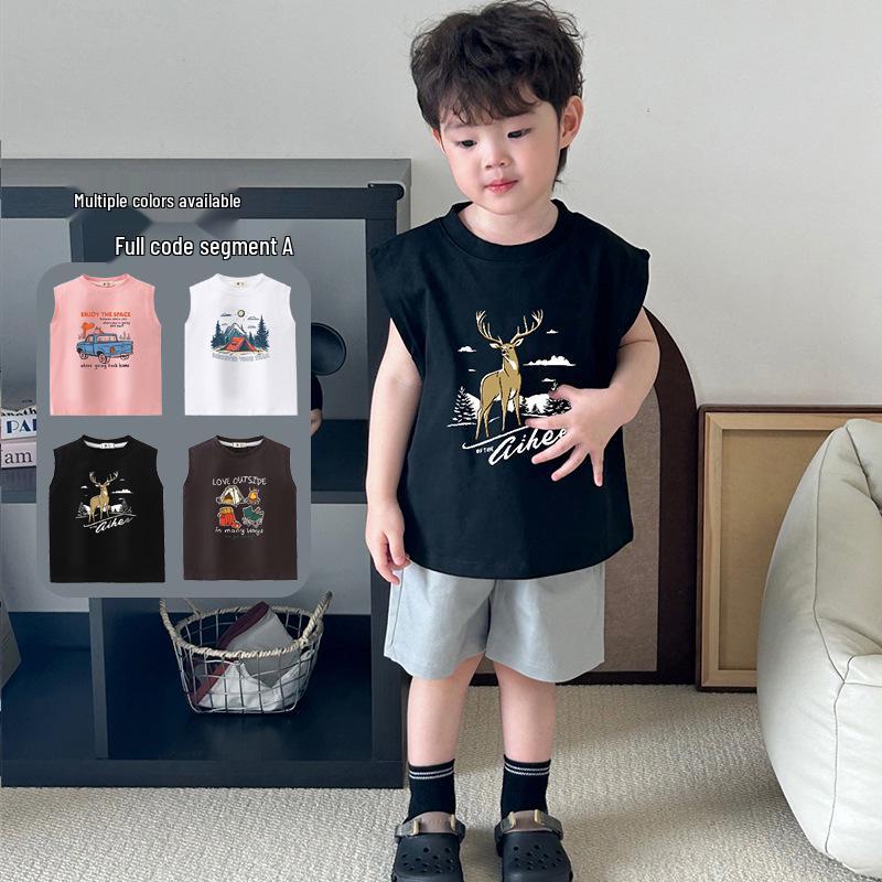 Boys Sleeveless Cotton Tank Top - Soft, Lightweight, Fashionable & Handsome Summer Wear 130cm
Boys Sleeveless Cotton Tank Top - Soft, Lightweight, Fashionable & Handsome Summer Wear 130cm