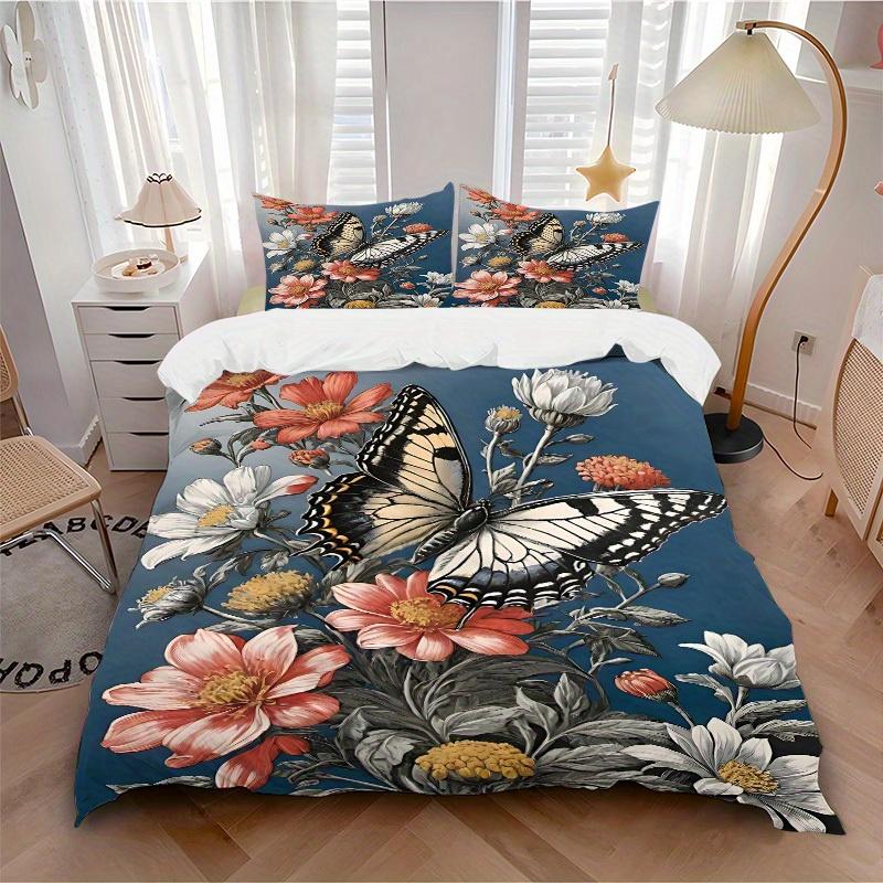 3pcs Butterfly Flowers Bedding Cover Set, Fashion Classic Popular Print Bedding Set, Soft Comfortable, All - Season Use, For Bedroom, Guest Room111 135x200cm
3pcs Butterfly Flowers Bedding Cover Set, Fashion Classic Popular Print Bedding Set, Soft Comfortable, All - Season Use, For Bedroom, Guest Room111 135x200cm