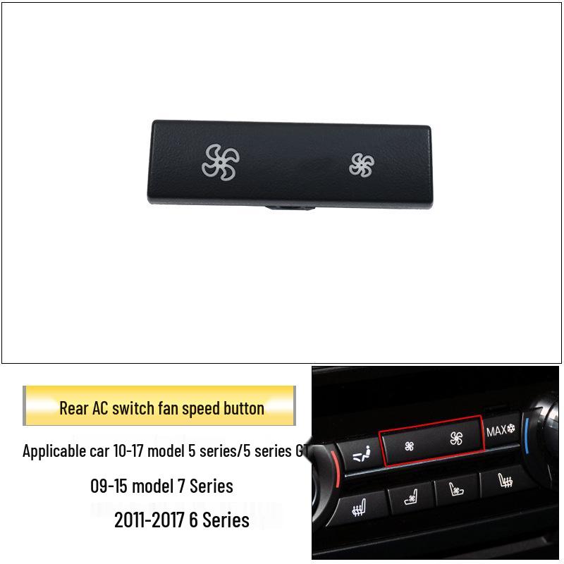 Compatible with BMW 5, 6, and 7 Series F10, F18, F02, F07 Rear AC Panel Switch Buttons
Compatible with BMW 5, 6, and 7 Series F10, F18, F02, F07 Rear AC Panel Switch Buttons