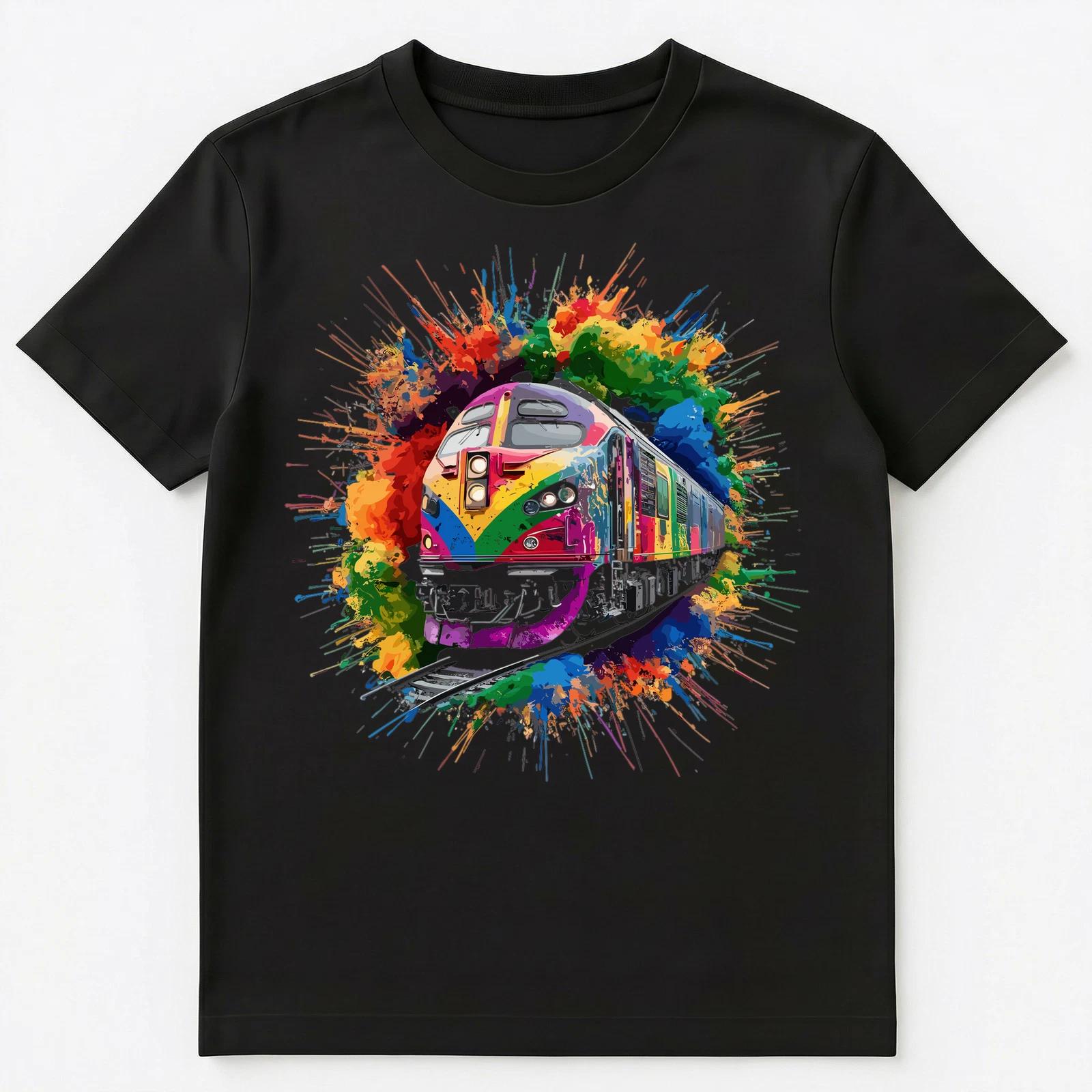 Colorful Paint Splash Train Art Graphic Unisex T-Shirt L
Colorful Paint Splash Train Art Graphic Unisex T-Shirt L