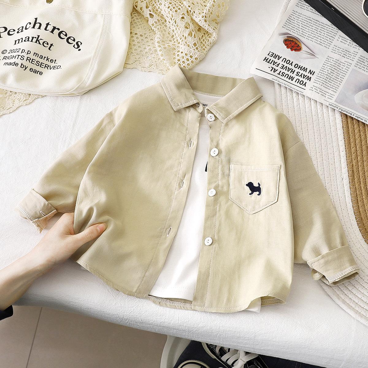 Детская рубашка с длинным рукавом, весенний стиль, топ, рубашка для мальчиков, топ с лацканами, кардиган, детская куртка 90
Детская рубашка с длинным рукавом, весенний стиль, топ, рубашка для мальчиков, топ с лацканами, кардиган, детская куртка 90