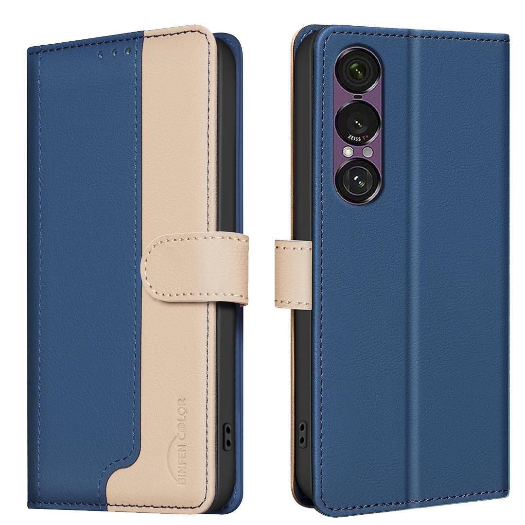 For Sony Xperia 1 VII Leather Case BINFEN COLOR Splicing Color RFID Blocking Wallet Stand Phone Cover Blue
For Sony Xperia 1 VII Leather Case BINFEN COLOR Splicing Color RFID Blocking Wallet Stand Phone Cover Blue