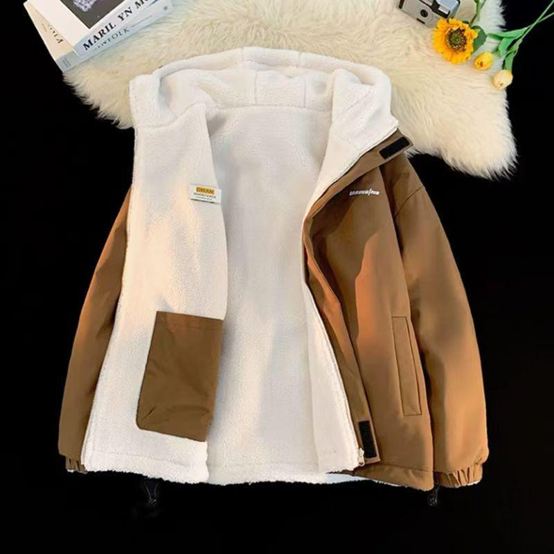 Мужская модная хлопковая куртка с овчиной - Новинка 2025 года Осень/Зима Двусторонняя утолщенная куртка L коричневый
Мужская модная хлопковая куртка с овчиной - Новинка 2025 года Осень/Зима Двусторонняя утолщенная куртка L коричневый